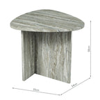 001ISI002 Isidro Side Table Brown Stone Effect