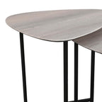 001MIB001 Mibello Nested Table Light Oak Effect and Matt Black