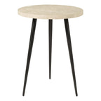 001NUS001 Nusa Side Table Grey Marble Effect and Matt Black