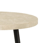 001NUS001 Nusa Side Table Grey Marble Effect and Matt Black