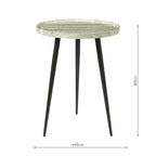 001NUS002 Nusa Side Table Brown Stone Effect and Matt Black