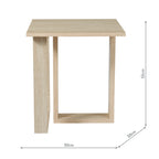 001PRU001 Prue Side Table Travertine Effect