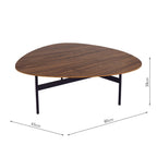 001ROA002 Roald Coffee Table Walnut Effect and Matt Black