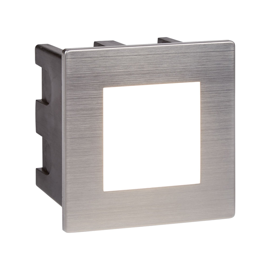 0761 Ankle Led Indoor/outdoor Recessed Square Chrome Opal White Diffuser