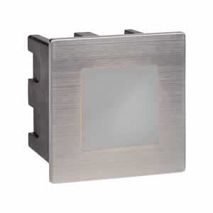 0761 Ankle Led Indoor/outdoor Recessed Square Chrome Opal White Diffuser