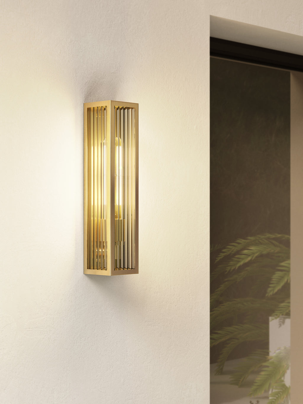 1402020 Harvard Outdoor Wall Light PVD Brushed Brass