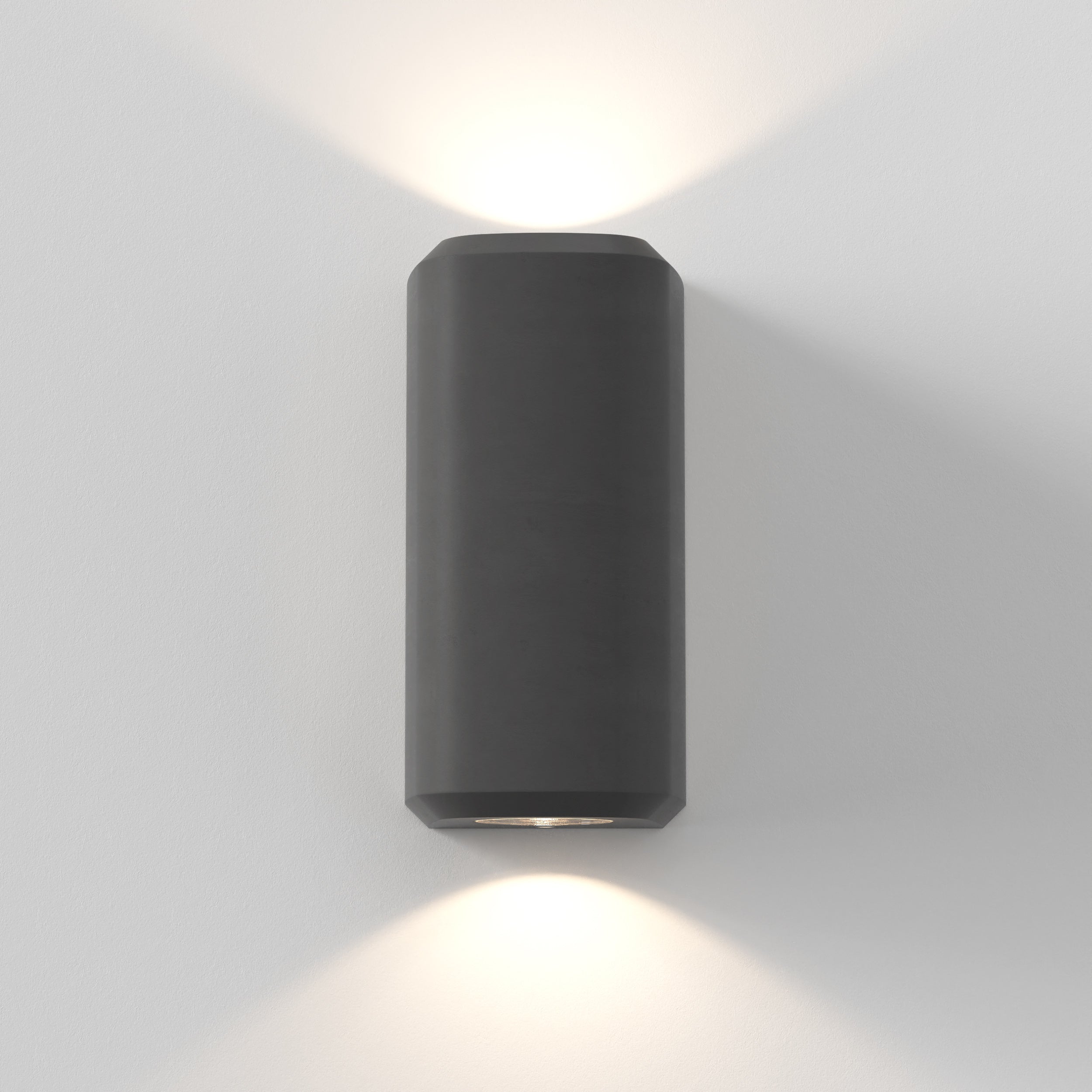 1513016 Brixham Outdoor Twin Wall Light Charcoal Concrete