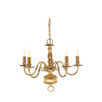 1019-5AB Flemish - 5 Light Ceiling Antique Brass