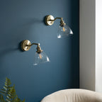 102058 Hansen - Twin Pack Wall Light Brass