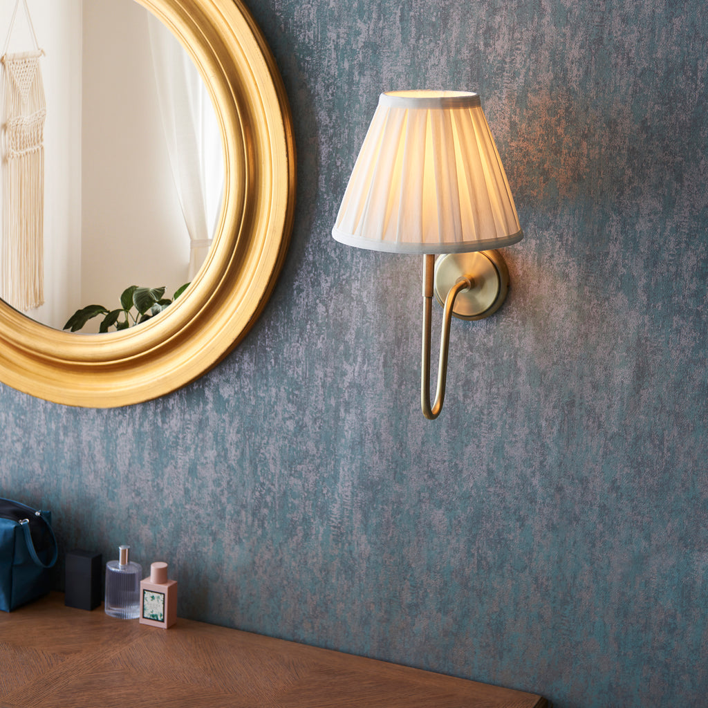 103360 Rouen & Carla Wall Light Brass Cream