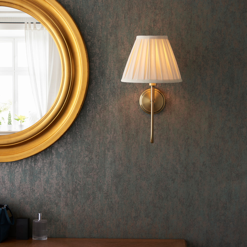 103360 Rouen & Carla Wall Light Brass Cream