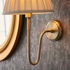 103360 Rouen & Carla Wall Light Brass Cream