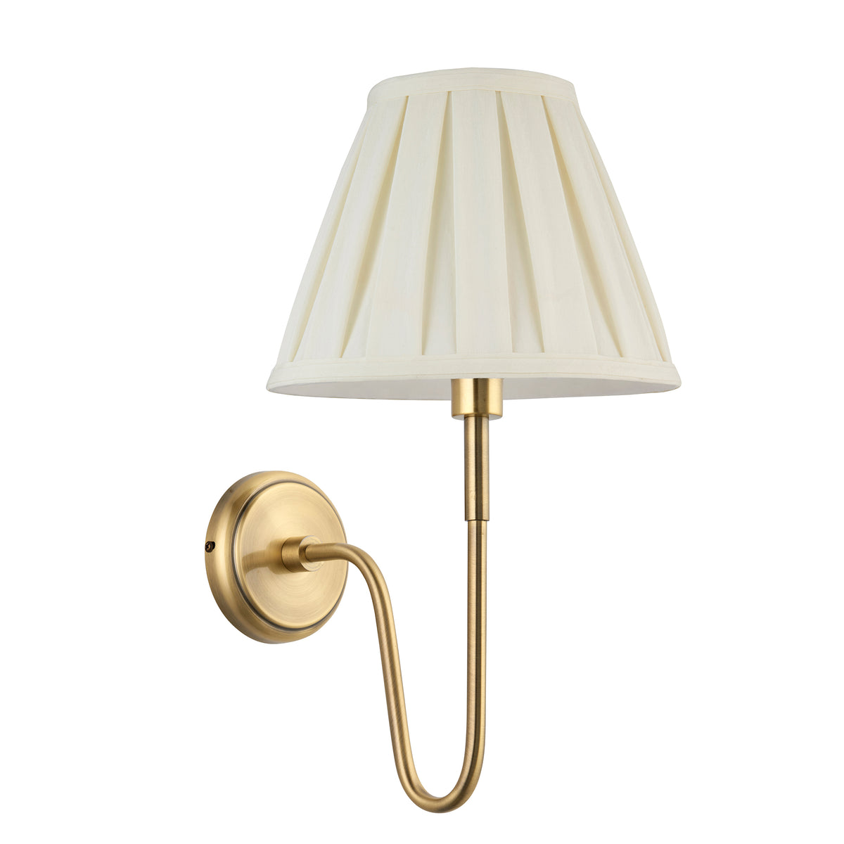 103360 Rouen & Carla Wall Light Brass Cream