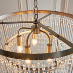 104504 Genevieve 5 Light Pendant Brass