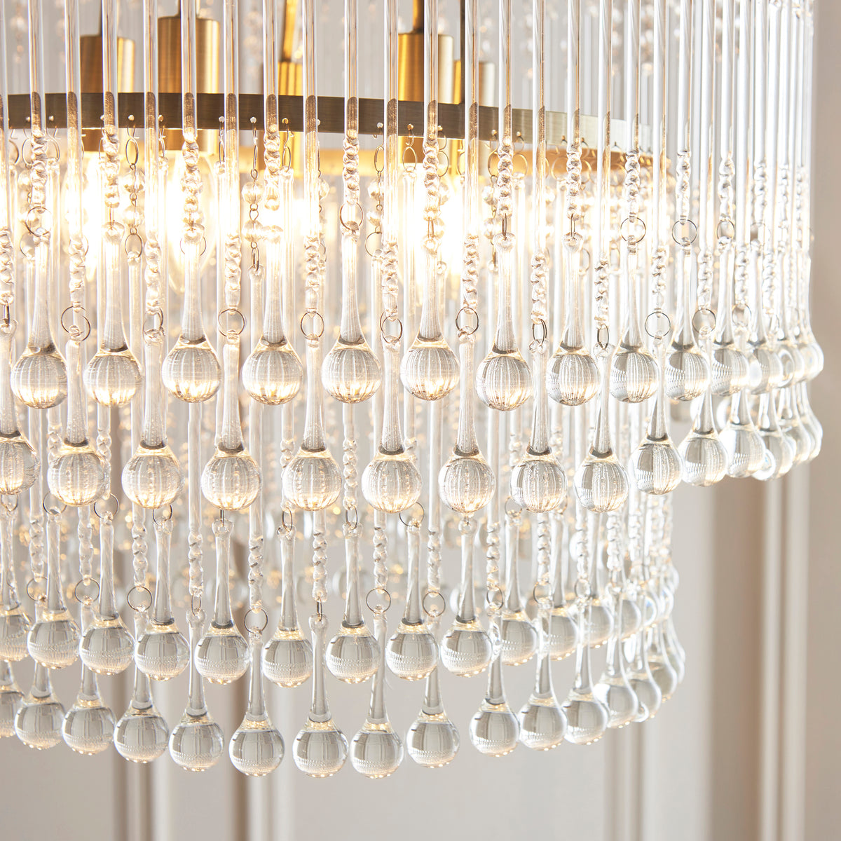104504 Genevieve 5 Light Pendant Brass