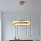 111334 Classic Ribbed Hoop LED Pendant Gold
