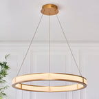 111334 Classic Ribbed Hoop LED Pendant Gold