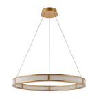 111334 Classic Ribbed Hoop LED Pendant Gold
