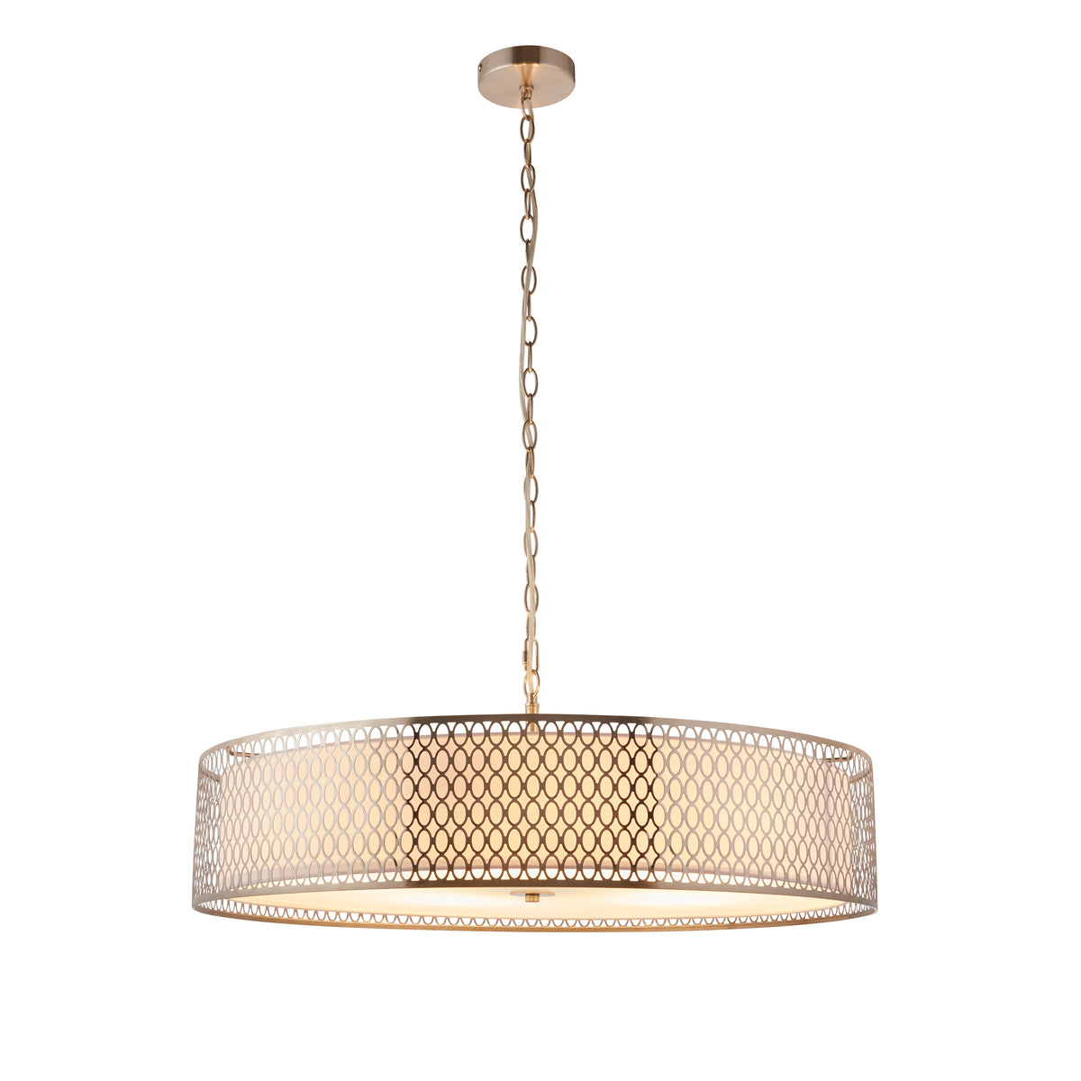112758 Cordero 5 Light Pendant Nickel White