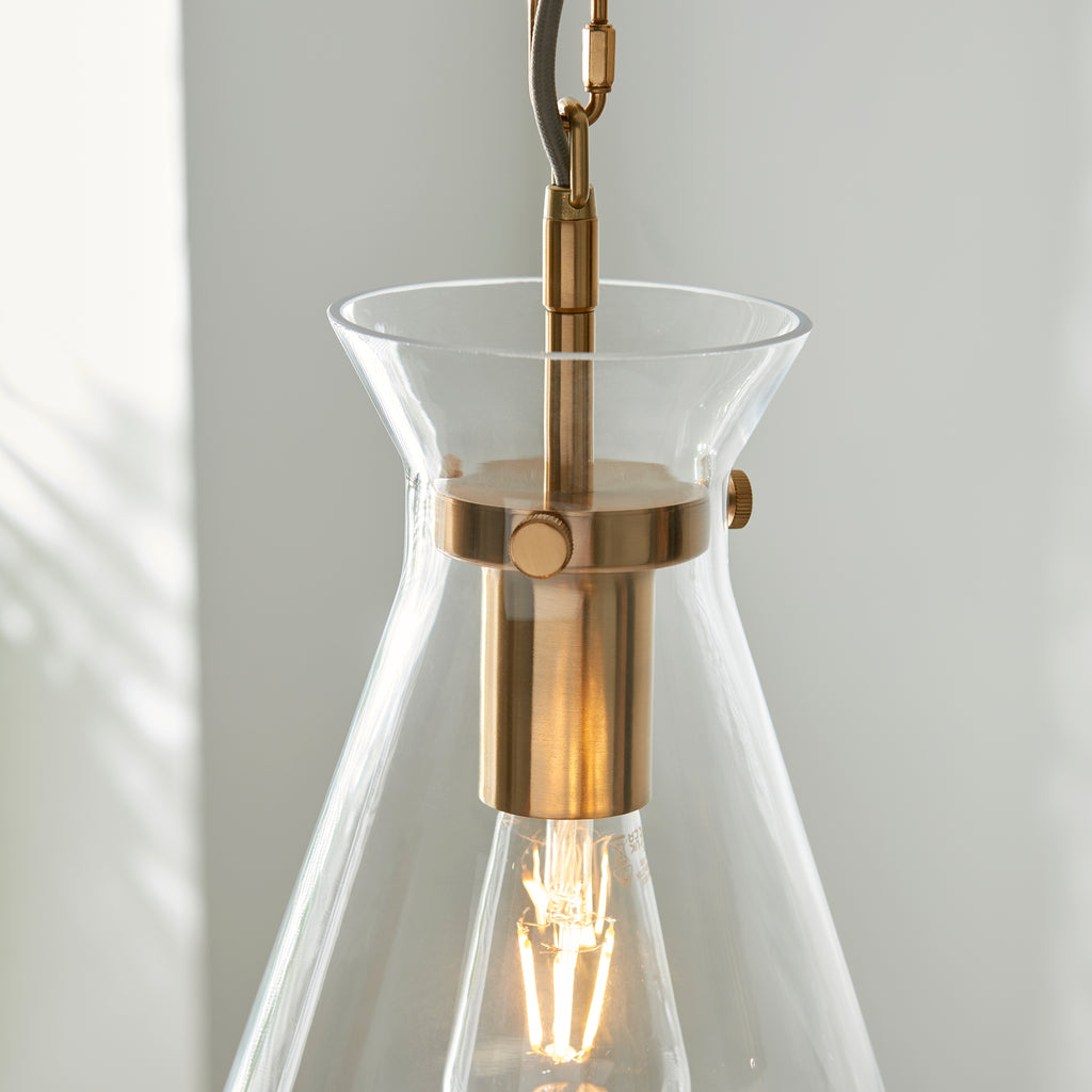 112859 Harlow Pendant Brass
