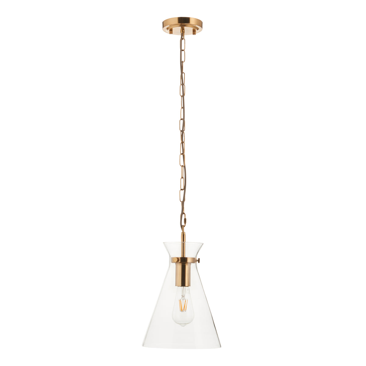 112859 Harlow Pendant Brass