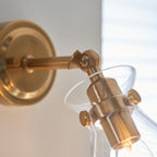 112861 Harlow Wall Light Brass