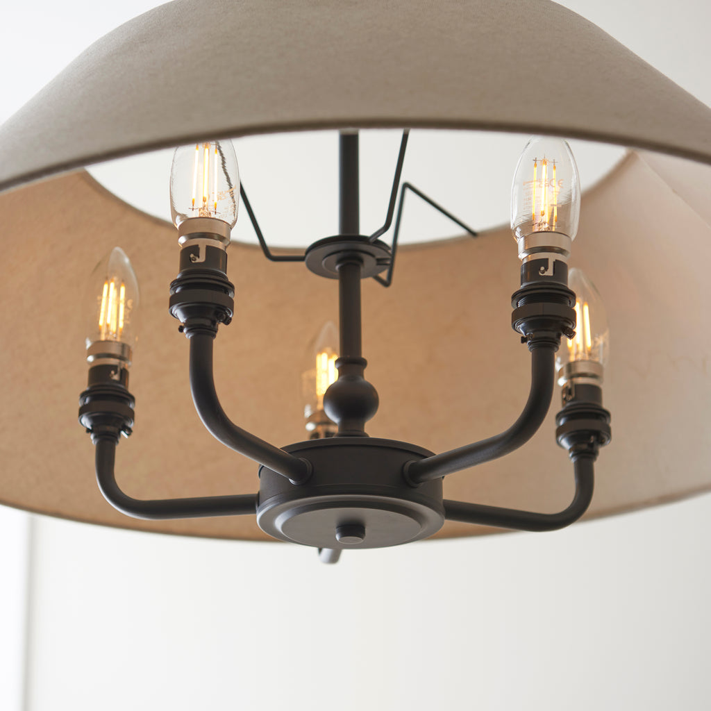 112955 Lille 5 Light Pendant Black
