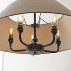 112955 Lille 5 Light Pendant Black