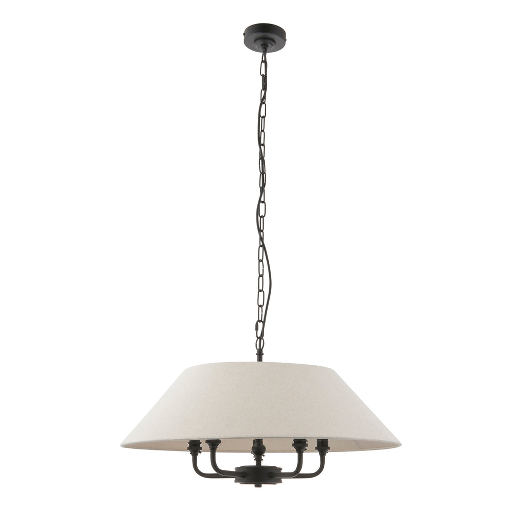 112955 Lille 5 Light Pendant Black