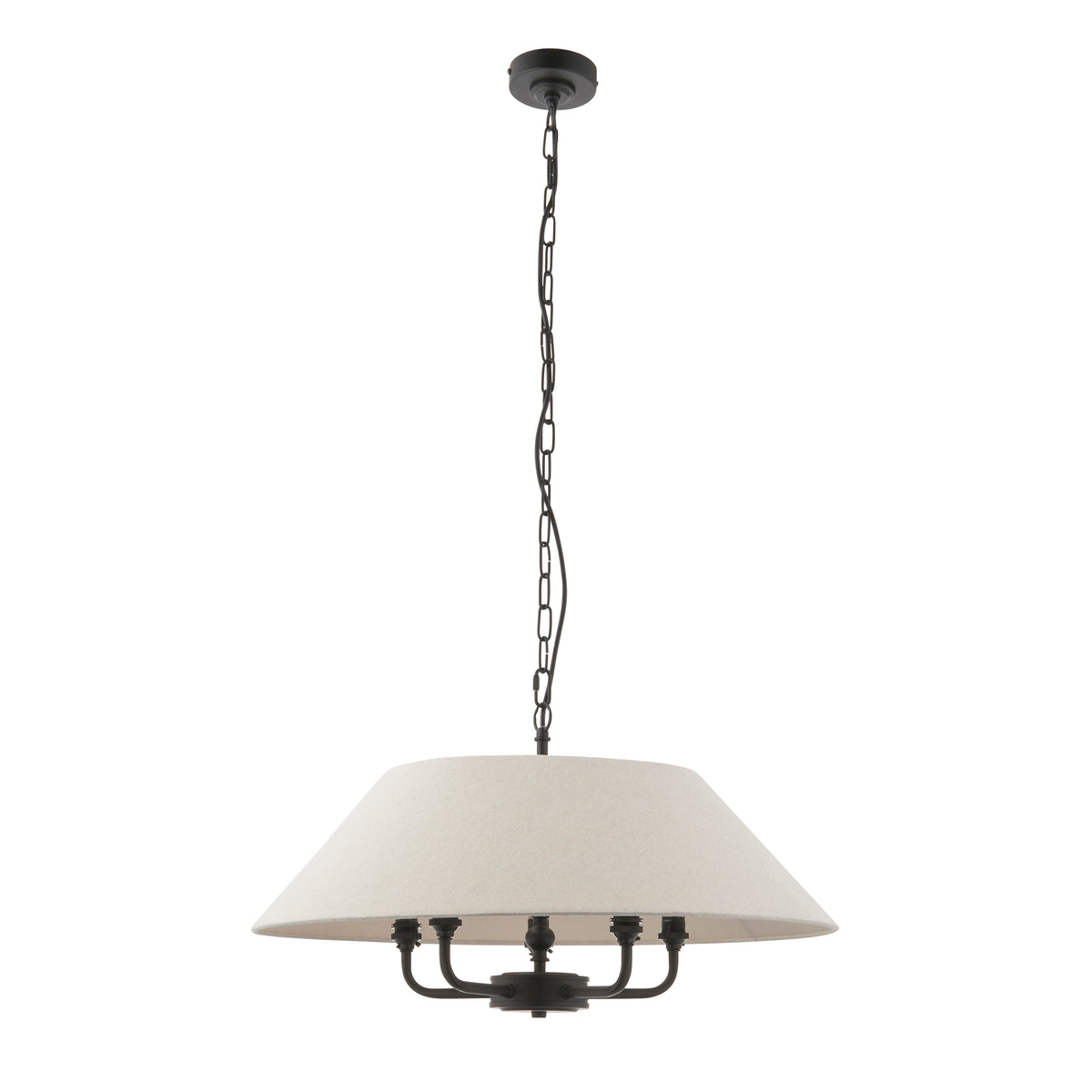 112955 Lille 5 Light Pendant Black