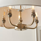 112956 Lille 5 Light Pendant Brass
