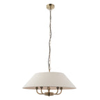 112956 Lille 5 Light Pendant Brass