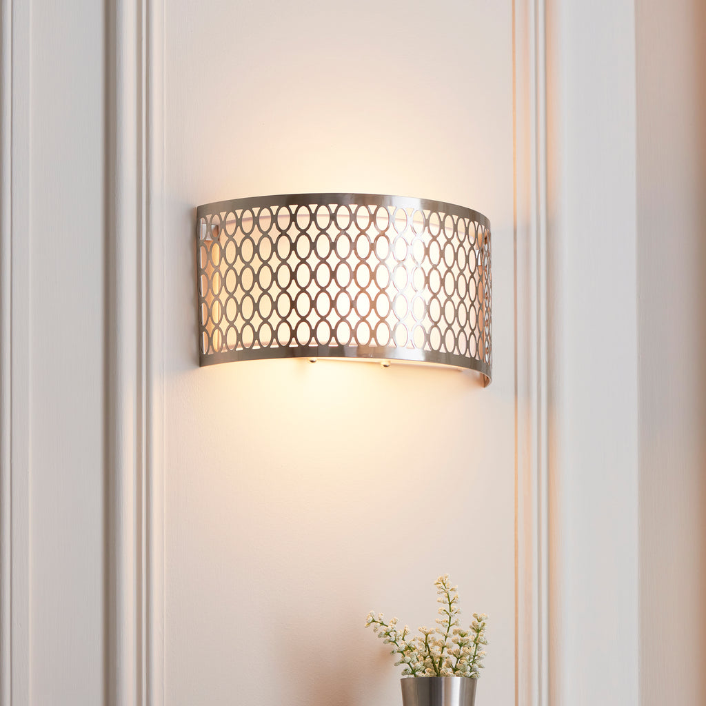 113263 Cordero 2 Light Wall Light Nickel White