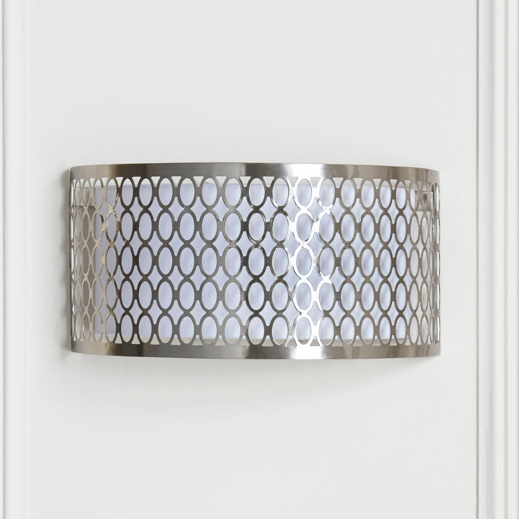 113263 Cordero 2 Light Wall Light Nickel White