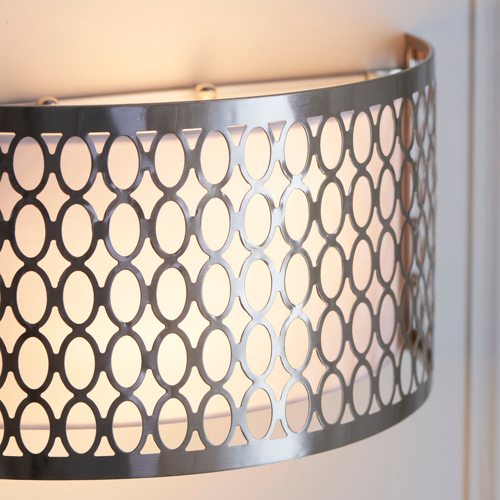 113263 Cordero 2 Light Wall Light Nickel White