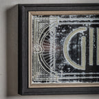 113380 Distressed Printed Gin Rectangle Mirror (S)