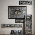 113380 Distressed Printed Gin Rectangle Mirror (S)