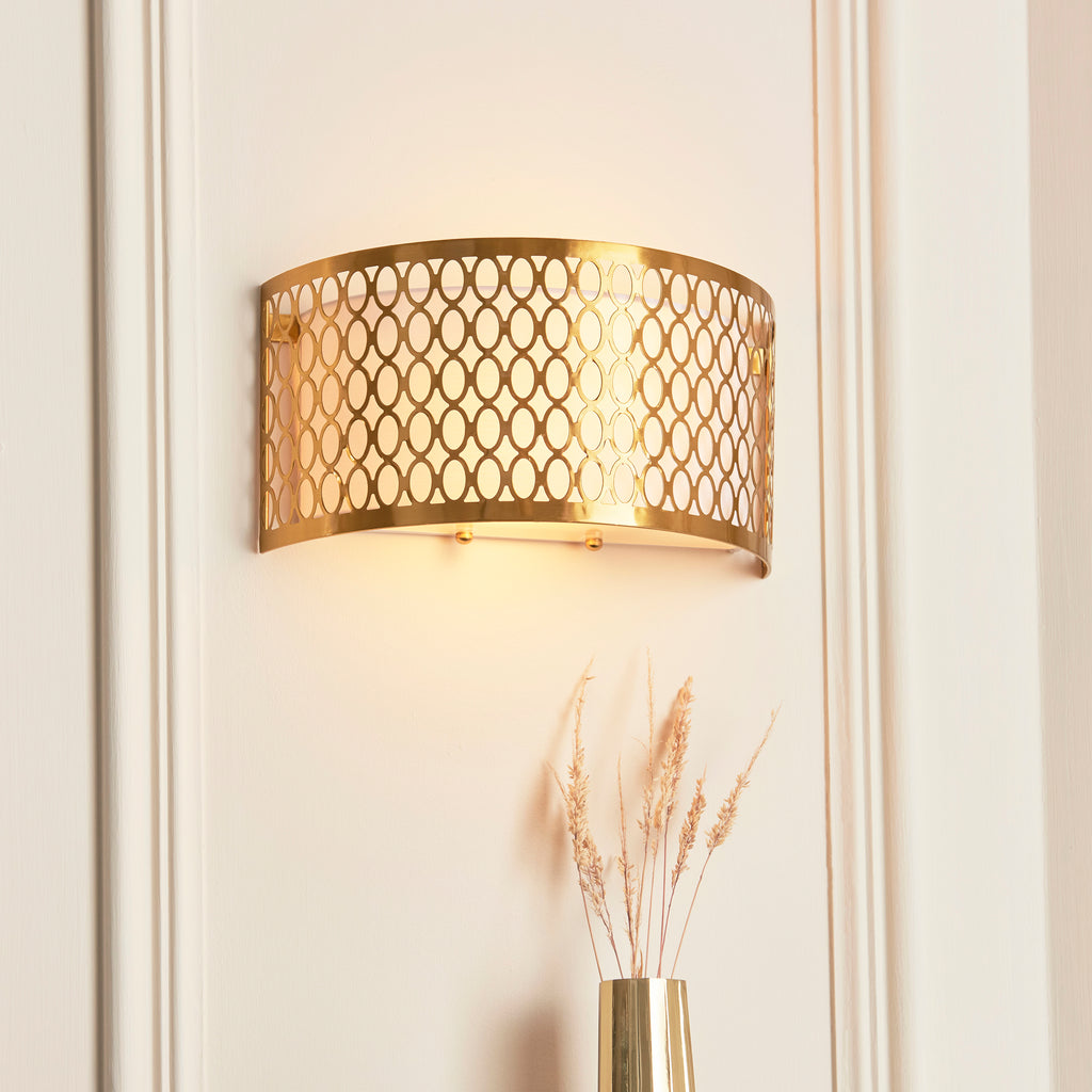 113423 Cordero 2 Light Wall Light Gold