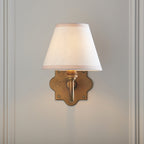 113759 Anvil Curve & Ivy 16cm Wall Light Brass White