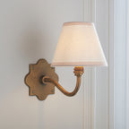 113759 Anvil Curve & Ivy 16cm Wall Light Brass White