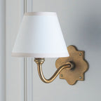 113759 Anvil Curve & Ivy 16cm Wall Light Brass White