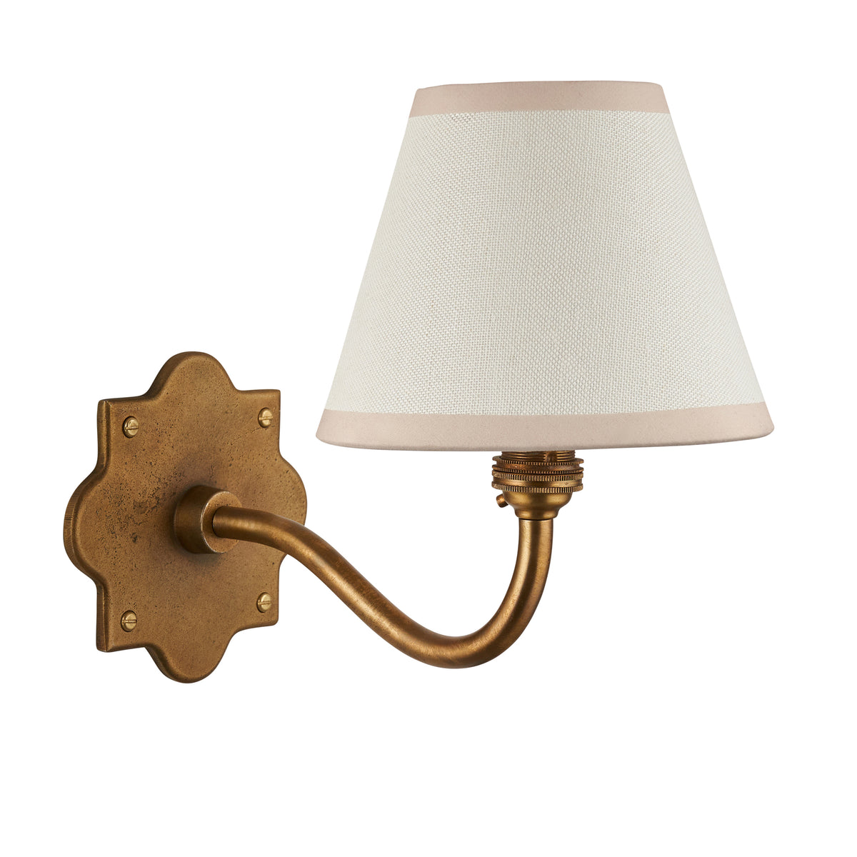 113759 Anvil Curve & Ivy 16cm Wall Light Brass White