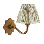 113768 Anvil Curve & Leaf 16cm Wall Light Brass Green
