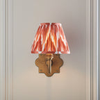 113772 Anvil Curve & Zigzag 16cm Wall Light Brass Orange