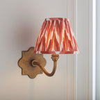 113772 Anvil Curve & Zigzag 16cm Wall Light Brass Orange