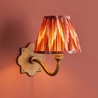 113772 Anvil Curve & Zigzag 16cm Wall Light Brass Orange