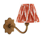 113772 Anvil Curve & Zigzag 16cm Wall Light Brass Orange