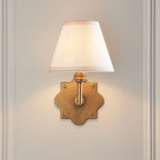 113782 Anvil Angle & Ivy 16cm Wall Light Brass White