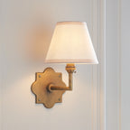 113782 Anvil Angle & Ivy 16cm Wall Light Brass White