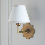 113782 Anvil Angle & Ivy 16cm Wall Light Brass White